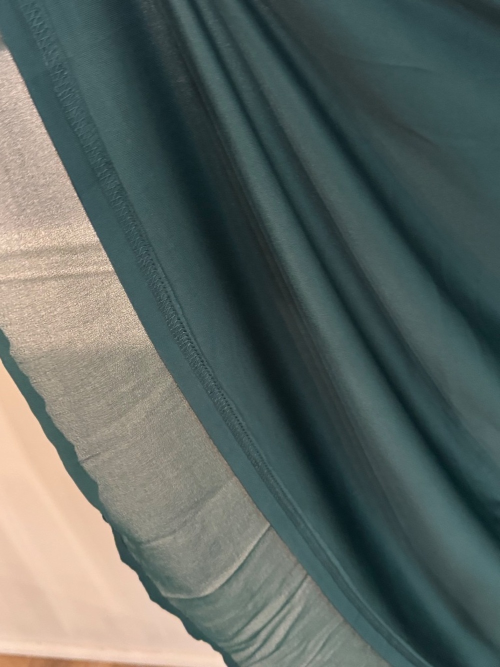 Lulus Women's Deep Green Long Sheer Sleeve V-Neck Peep Leg Maxi Dress Sz XS NWT - Picture 7 of 12